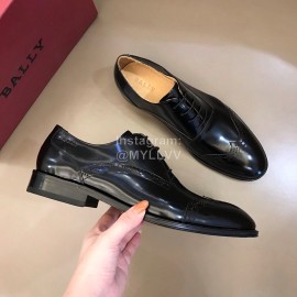 Bally Calf Leather Lace Up Business Shoes For Men Black