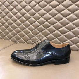 Bally Calf Leather Lace Up Business Shoes For Men Black