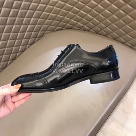 Bally Calf Leather Lace Up Business Shoes For Men Black