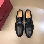 Bally Black Calf Leather Lace Up Business Shoes For Men 