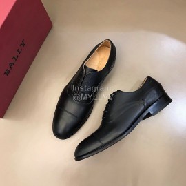 Bally Black Calf Leather Lace Up Business Shoes For Men 