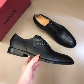 Bally Black Calf Leather Lace Up Business Shoes For Men 