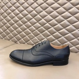 Bally Black Calf Leather Lace Up Business Shoes For Men 