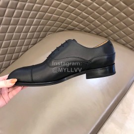 Bally Black Calf Leather Lace Up Business Shoes For Men 