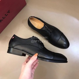 Bally Calf Leather Lace Up Black Business Shoes For Men 