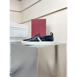 Bally Calf Leather Casual Shoes For Men Black