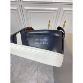 Bally Calf Leather Casual Shoes For Men Black