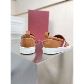 Bally Calf Leather Casual Shoes For Men Brown