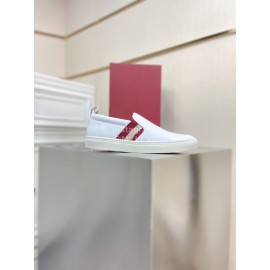 Bally Calf Leather Casual Shoes For Men White