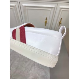 Bally Calf Leather Casual Shoes For Men White