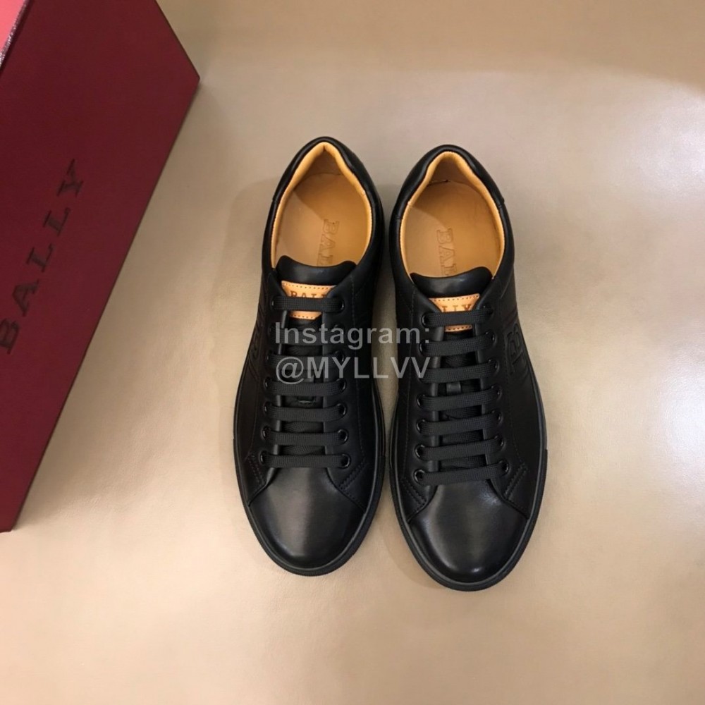 Bally Spring Summer Calfskin Casual Shoes For Men Black