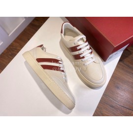 Bally Napa Leather Casual Sneakers For Men White