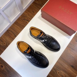 Bally Napa Leather Casual Sneakers For Men Black
