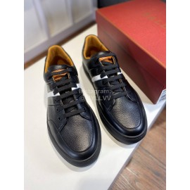 Bally Napa Leather Casual Sneakers For Men Black
