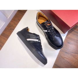 Bally Napa Leather Casual Sneakers For Men Black
