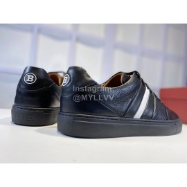 Bally Napa Leather Casual Sneakers For Men Black