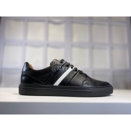 Bally Napa Leather Casual Sneakers For Men Black