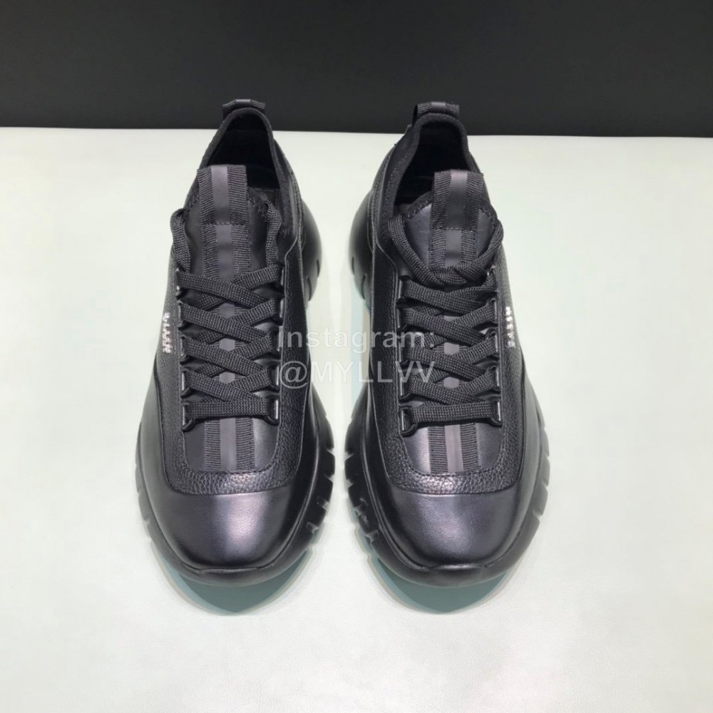 Bally Bikki Light Leather Casual Sneakers For Men Black