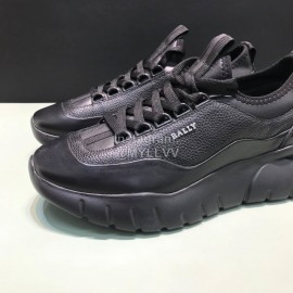 Bally Bikki Light Leather Casual Sneakers For Men Black