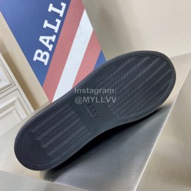 Bally Lychee Grain Cowhide Classic High Top Casual Shoes For Men Black