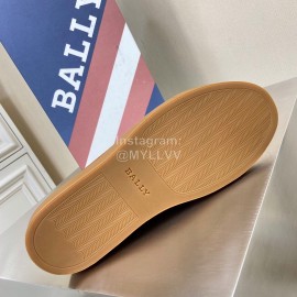 Bally Lychee Grain Cowhide Classic High Top Casual Shoes For Men Brown