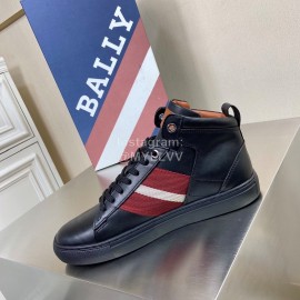 Bally Black Cowhide Classic High Top Casual Shoes For Men