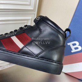 Bally Black Cowhide Classic High Top Casual Shoes For Men