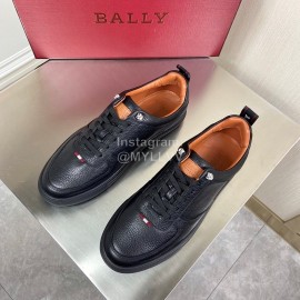 Bally Lychee Grain Cowhide Casual Shoes For Men Black