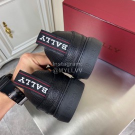 Bally Lychee Grain Cowhide Casual Shoes For Men Black