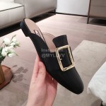Bally Spring Fashion Calfskin Muller Shoes For Women Black