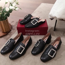 Bally Spring Fashion Black Calfskin Muller Shoes For Women