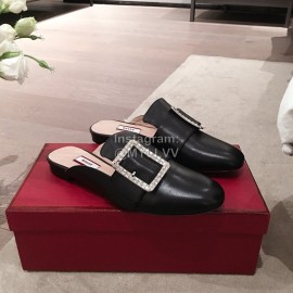 Bally Spring Fashion Black Calfskin Muller Shoes For Women