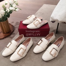Bally Spring Fashion Calfskin Muller Shoes For Women White