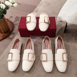 Bally Spring Fashion Calfskin Muller Shoes For Women White