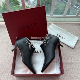 Bally Fashion Calfskin High Heel Pointed Boots For Women Black