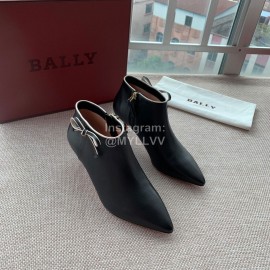 Bally Fashion Calfskin High Heel Pointed Boots For Women Black