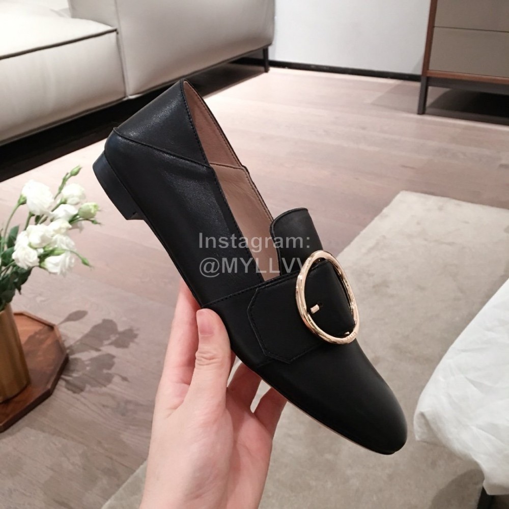Bally Spring Fashion Black Calfskin Shoes For Women 