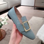 Bally Spring Fashion Calfskin Shoes For Women Blue