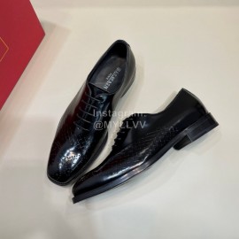 Balmain New Black Calf Leather Lace Up Shoes For Men