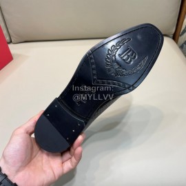 Balmain New Black Calf Leather Lace Up Shoes For Men