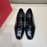 Balmain Black Calf Leather Fashion Lace Up Shoes For Men