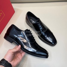 Balmain Black Calf Leather Fashion Lace Up Shoes For Men