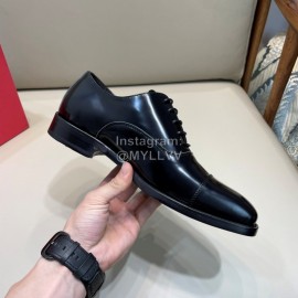 Balmain Black Calf Leather Fashion Lace Up Shoes For Men