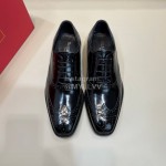 Balmain Black Calf Leather Lace Up New Shoes For Men