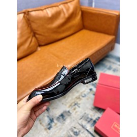 Balmain New Black Calf Leather Shoes For Men