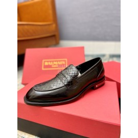 Balmain Fashion Woven Calf Leather Shoes For Men