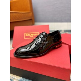 Balmain Patent Calf Leather Lace Up Shoes For Men