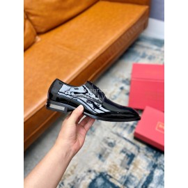 Balmain Patent Calf Leather Lace Up Shoes For Men