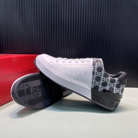 Balmain New Calf Leather Lace Up Leisure Shoes For Men Black