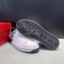 Balmain New Calf Leather Lace Up Leisure Shoes For Men Black